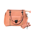 Shiny Leather Handbag with Long Crossbody Strap