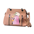 Hijabi Girl Print Handbag with Crossbody Strap