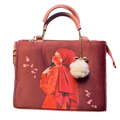 Hijabi Girl with Flowers Print Box Handbag