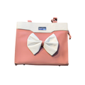 Two Tone Bow Handbag with Color Block Design