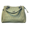 Embossed Brick Pattern Handbag with Chain Handle Detail
